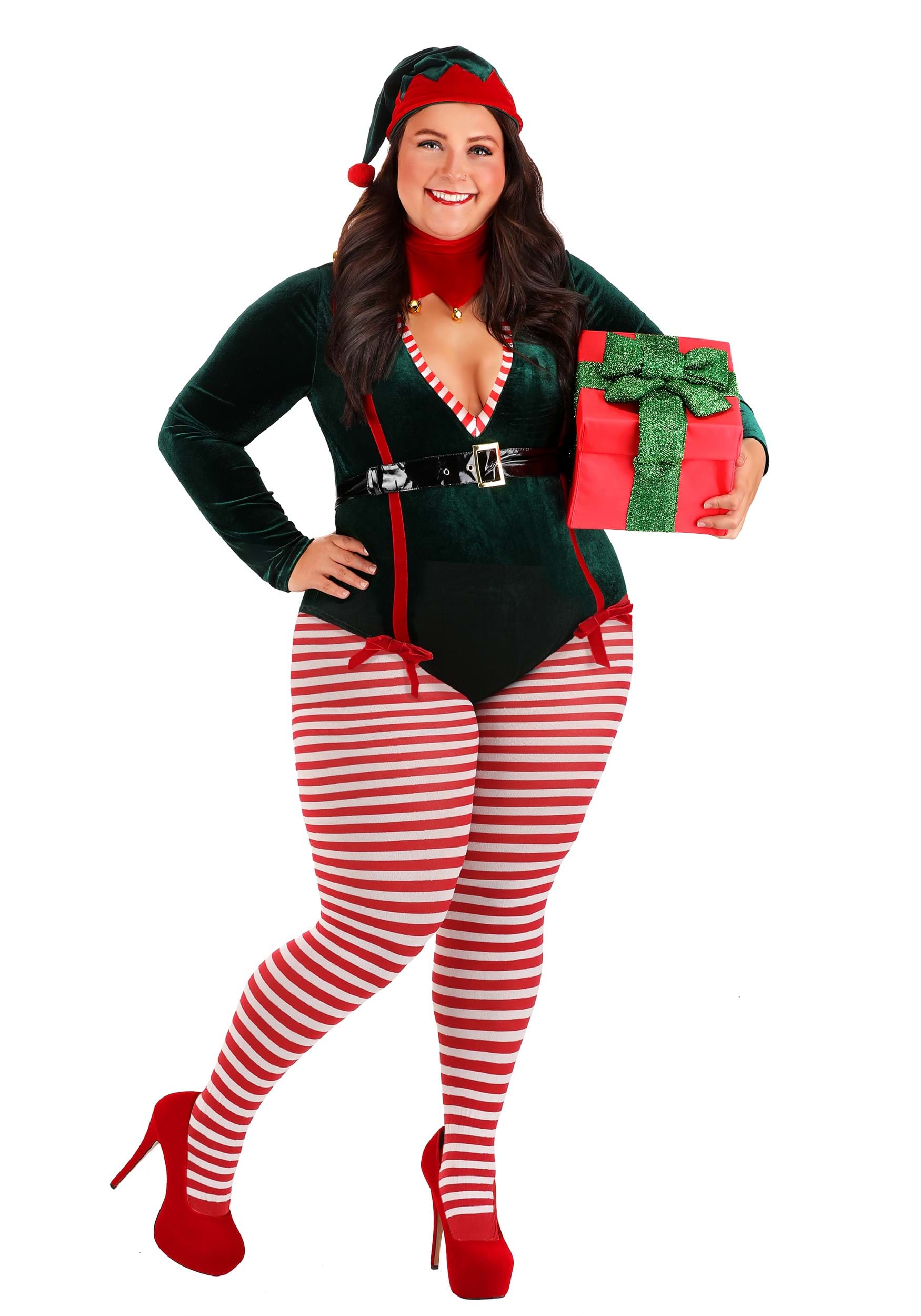 Plus Size Women's Sexy Santa Elf Costume