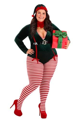 Plus Size Womens Sexy Santa Elf Costume