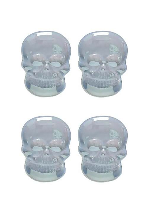 Set of 4 Iridescent Skull Shaped Plates