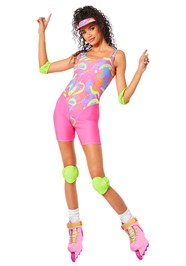 Women s Official Barbie Roller Blade Halloween Costume