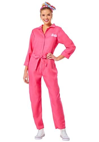 Barbie Movie Women's Pink Jumpsuit Costume | Barbie Costumes