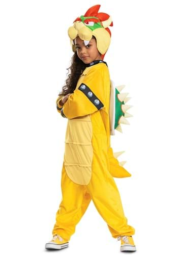 Super Mario Bros Child Bowser Hooded Jumpsuit Alt 1