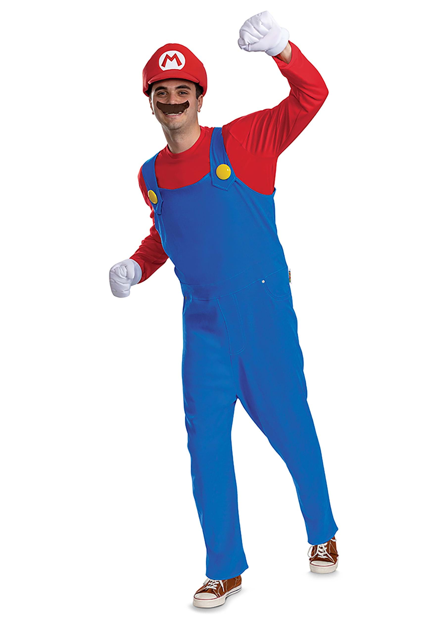 Men's Super Mario Bros Premium Mario Costume