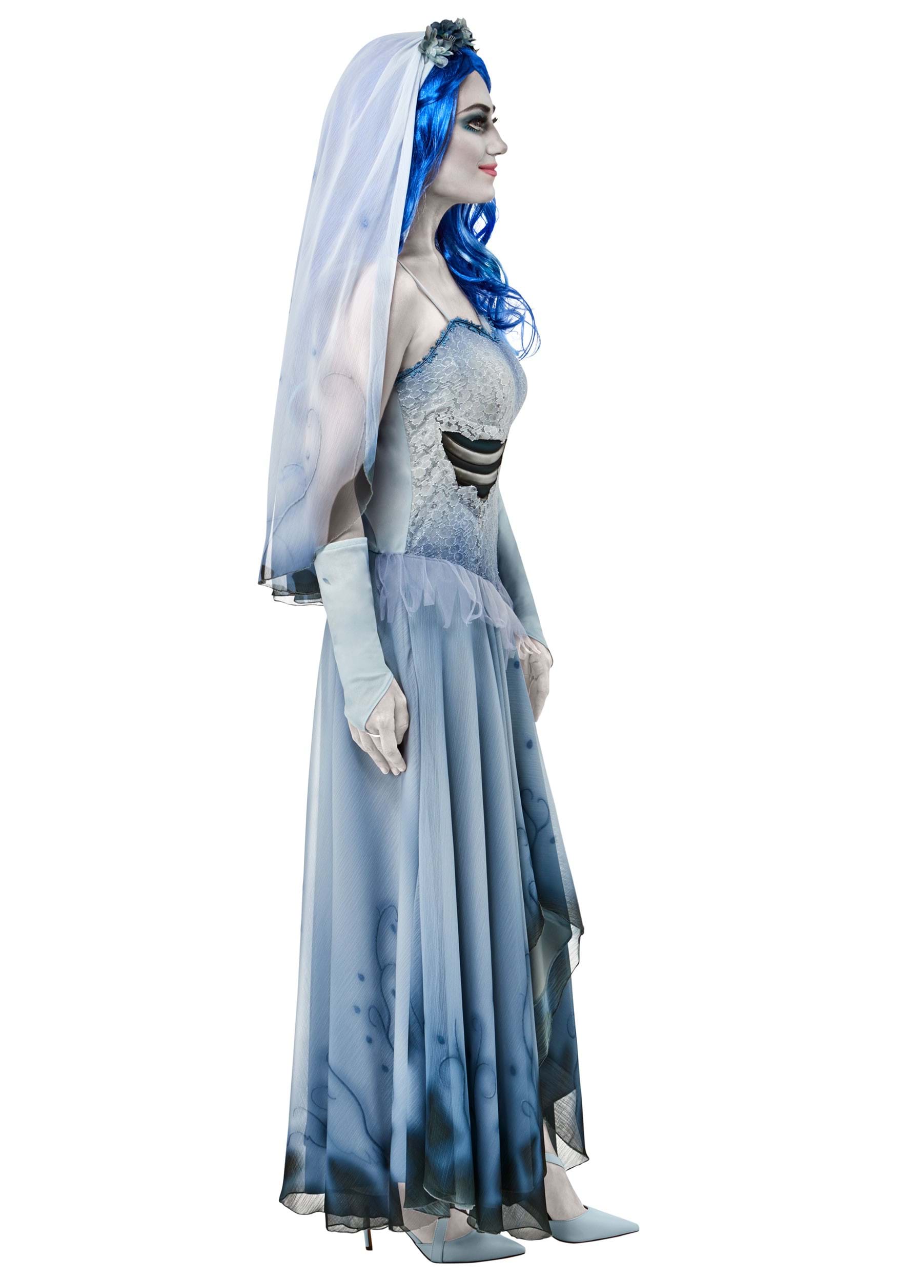 Halloween Costume White Headwear Dress Polyester Women Corpse