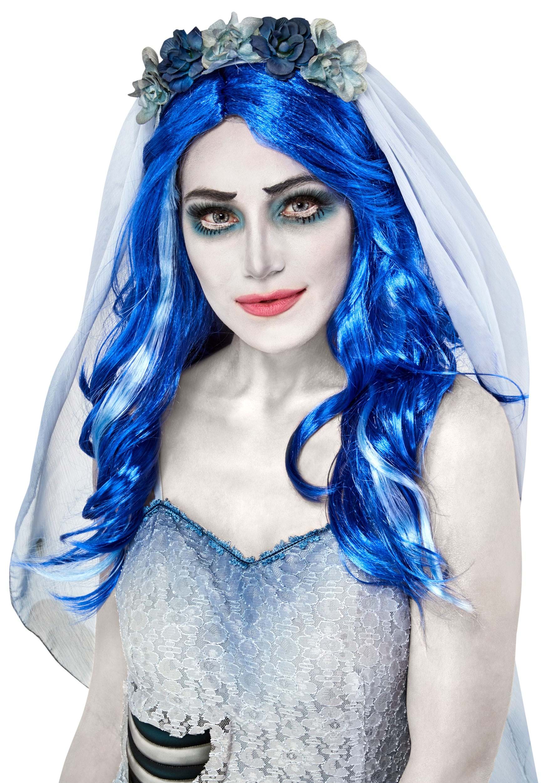 Corpse Bride Blue Wig For Women
