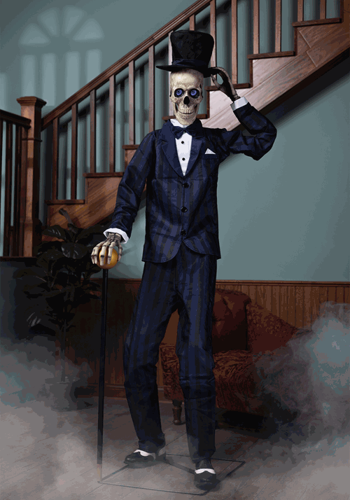 Gentleman Skeleton Animatronic Halloween Prop