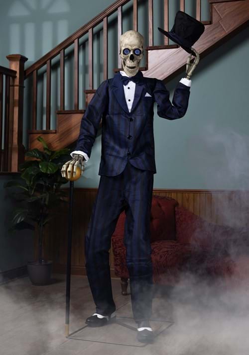 6FT Gentleman Skeleton Animatronic Halloween Prop | Skeleton Decorations