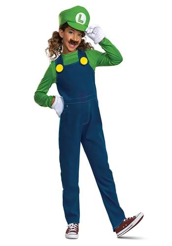 Kid's Super Mario Bros Premium Luigi Costume