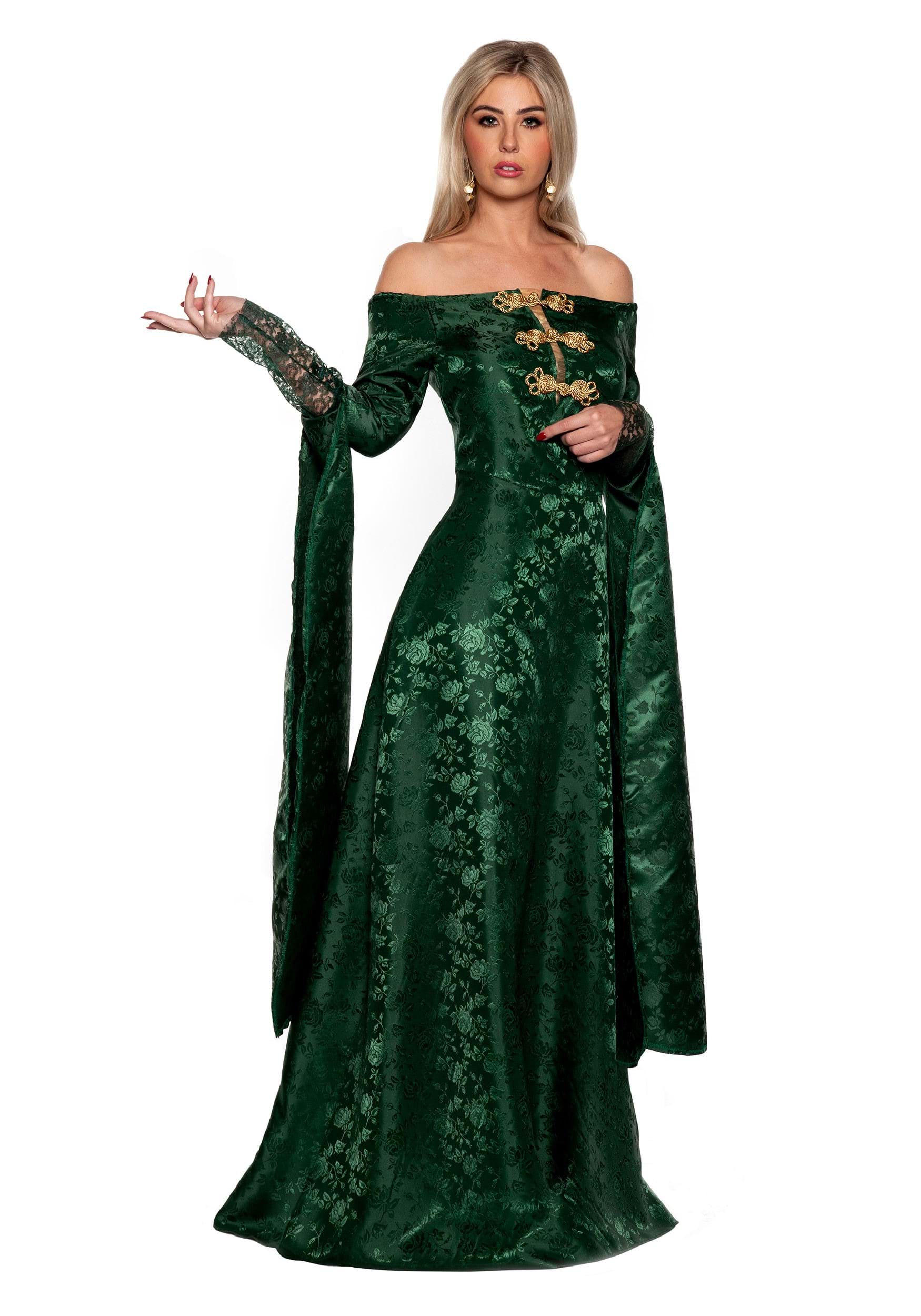 green renaissance dress