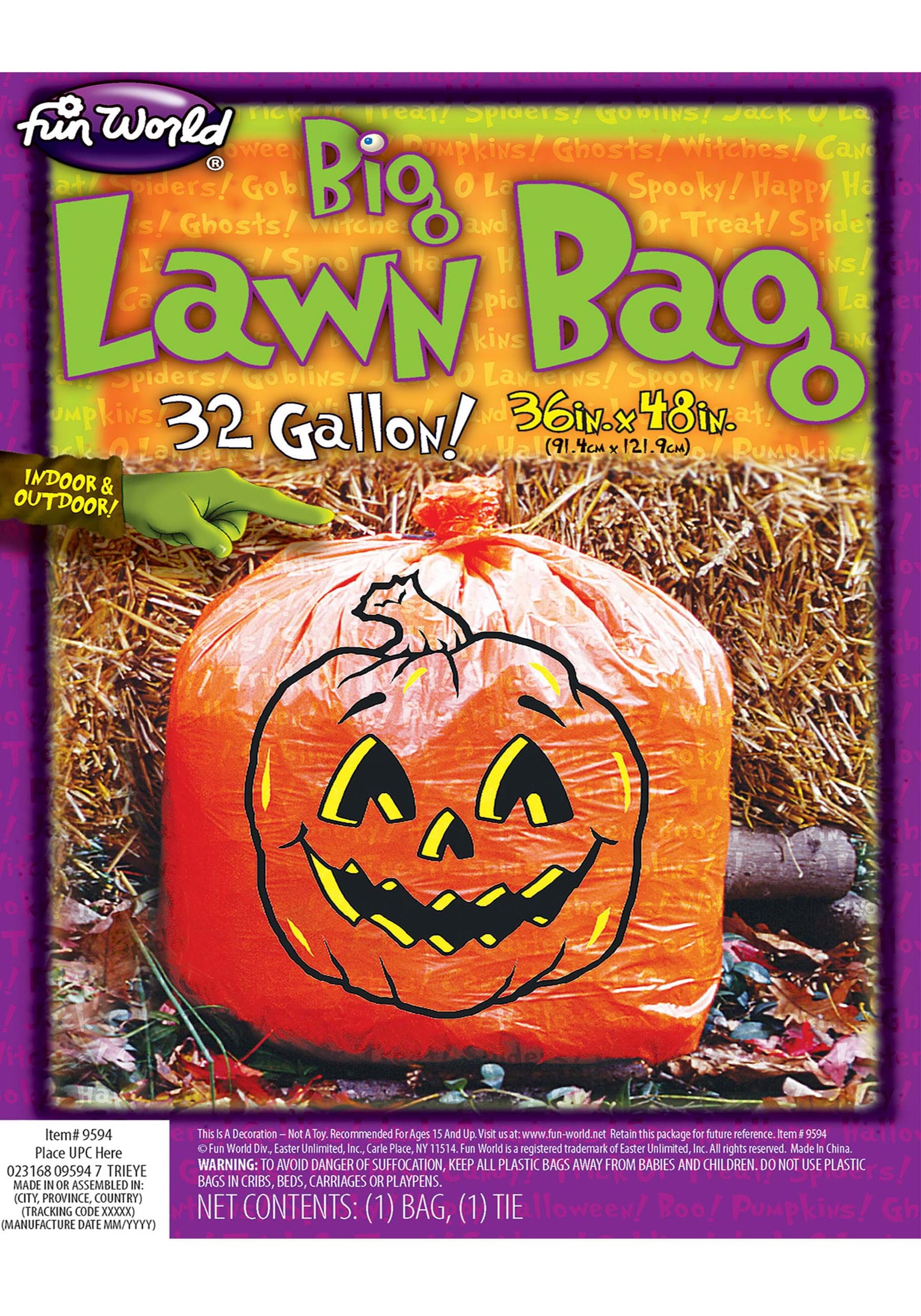 Pumpkin 36 X 48 Leaf Bag
