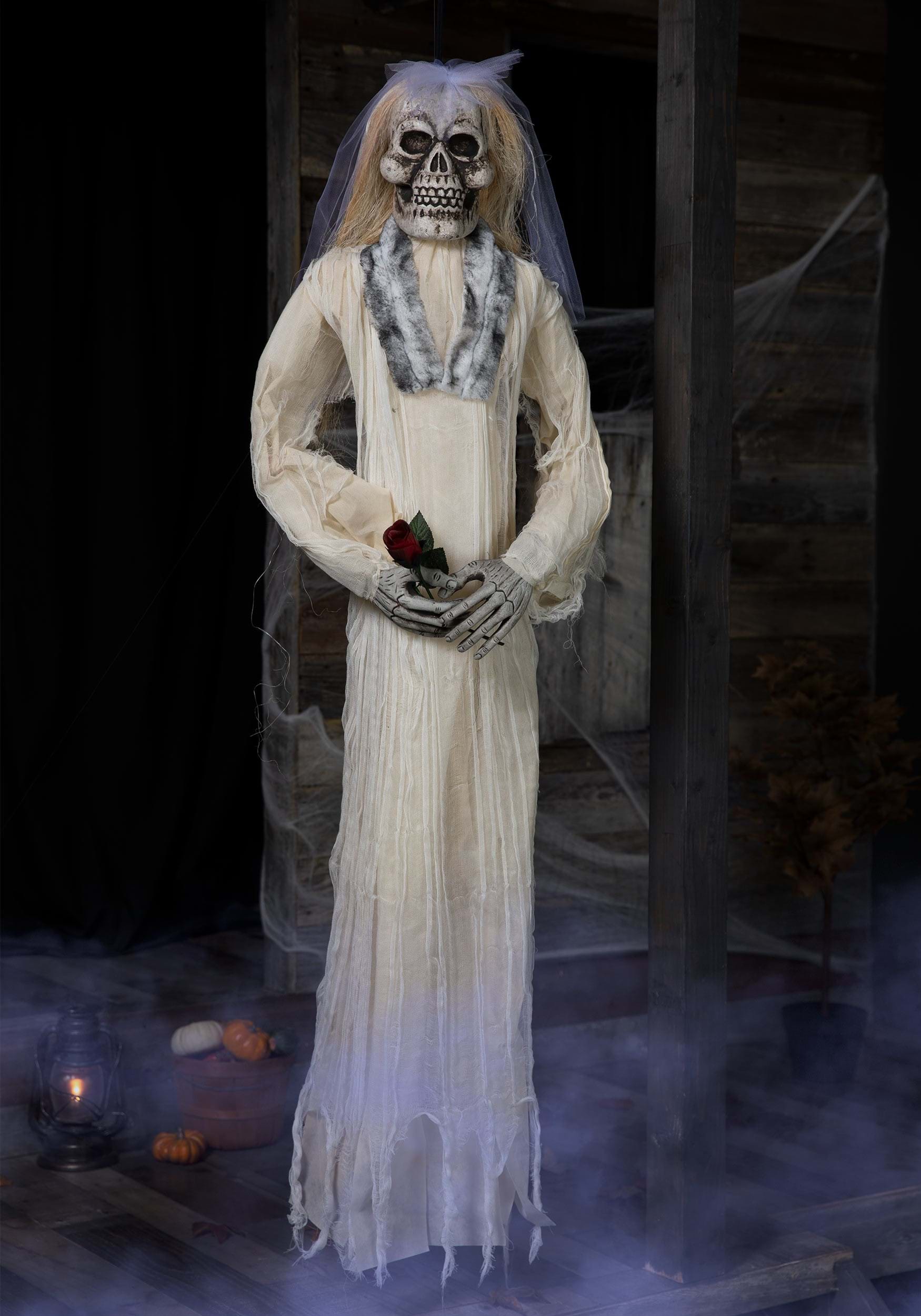 72" Hanging Skeleton Bride Decoration
