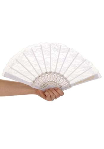 White Lace Hand Fan