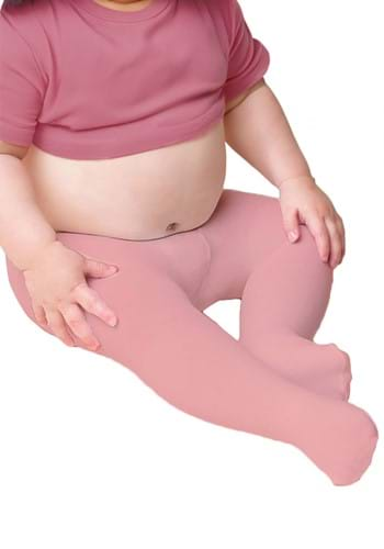 Kid's Light Pink Opaque Tights