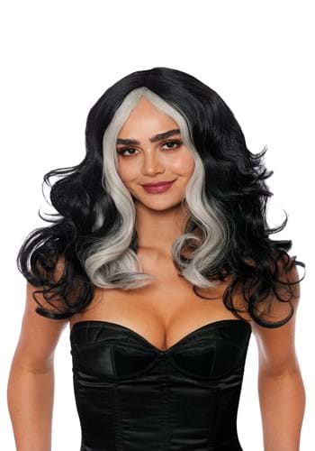 Women's Black & Gray Color Blocked Wig