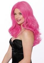 Womens Hot Pink Wavy Wig Alt 1