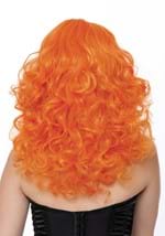 Women's Orange Big Curls Wig Alt 1