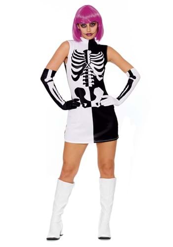 Womens Parti Skeleton Costume