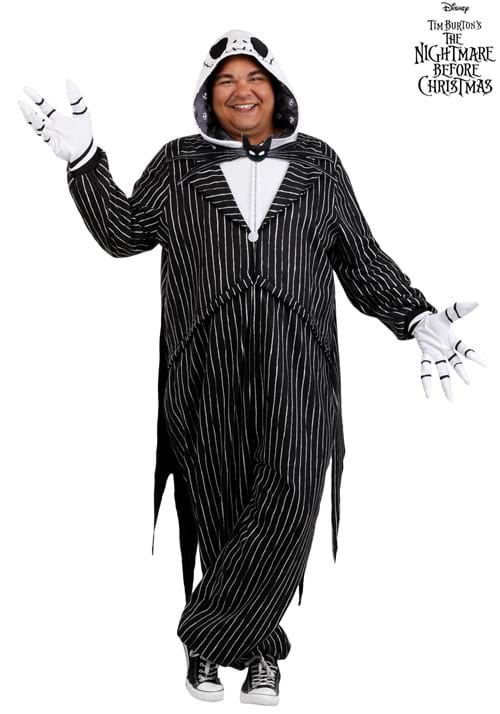 Plus Size Disney Jack Skellington Onesie Costume