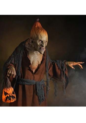 6ft Pumpkin Witch Prop with LED Pumpkin