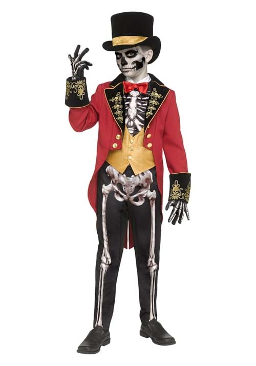 Skeletal Ringmaster Boy's Costume | Circus Costumes