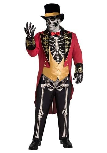 Men's Plus Skeletal Ringmaster Costume