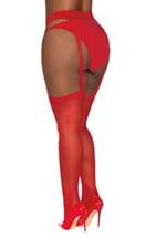 Women's Plus Red Lace Garter Belt with Attached La Alt 1