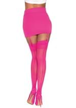 Womens Hot Pink Sheer Thigh High Nylon Stocking Alt 1