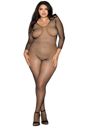 Womens Plus Size Black Body Stockings