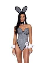 Playboy Women's Black and Silver Rhinestone Bunny Costume