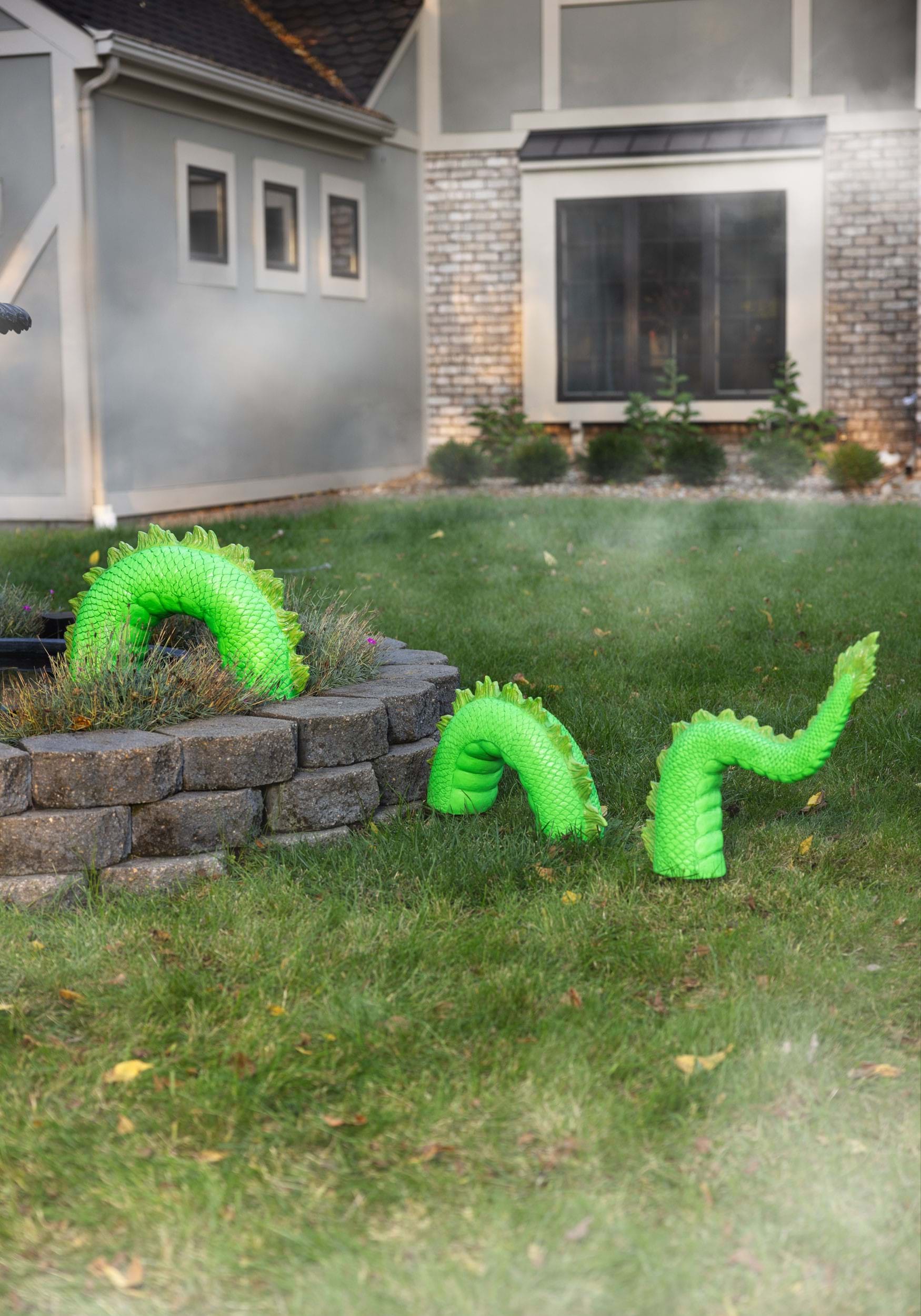 Resin Dragon Tail Yard Halloween Prop | Fantasy Decorations