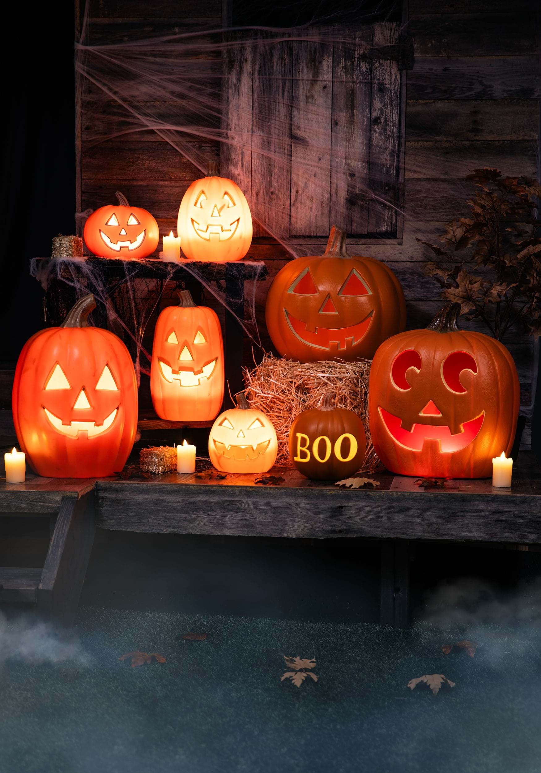 Jack-O'-Lantern Light-Up Mini Lantern Halloween Decorations