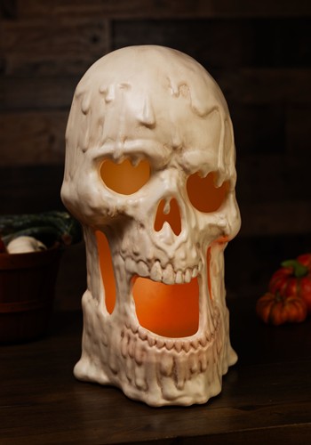 20-Inch Melting Light Up Skull Decoration | Skull Decorations