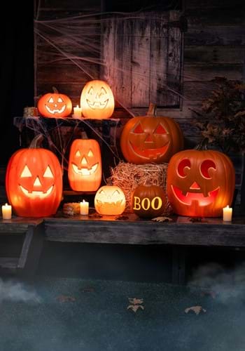 16-Inch Realistic Pumpkin Light Up Decoration | Pumpkin Decorations