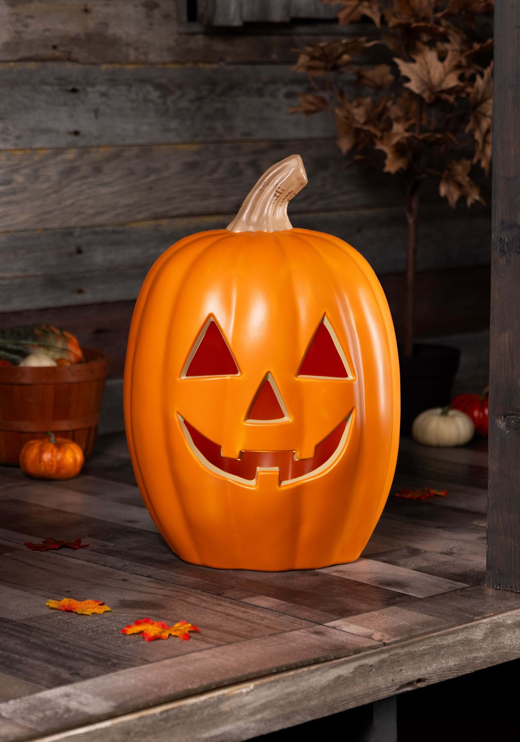 20 Light Up Pumpkin Halloween Prop | Pumpkin Decorations Standard