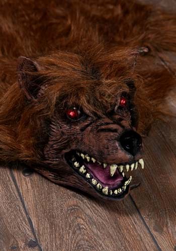 5.5FT Werewolf Throw Rug with Light and Sound Prop | Werewolf Decorations