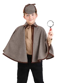 Kid s Sherlock Holmes Hat And Poncho Accessory Costume Kit Sherlock Kid s Sherlock Holmes Hat And Poncho Accessory Costume Kit Sherlock