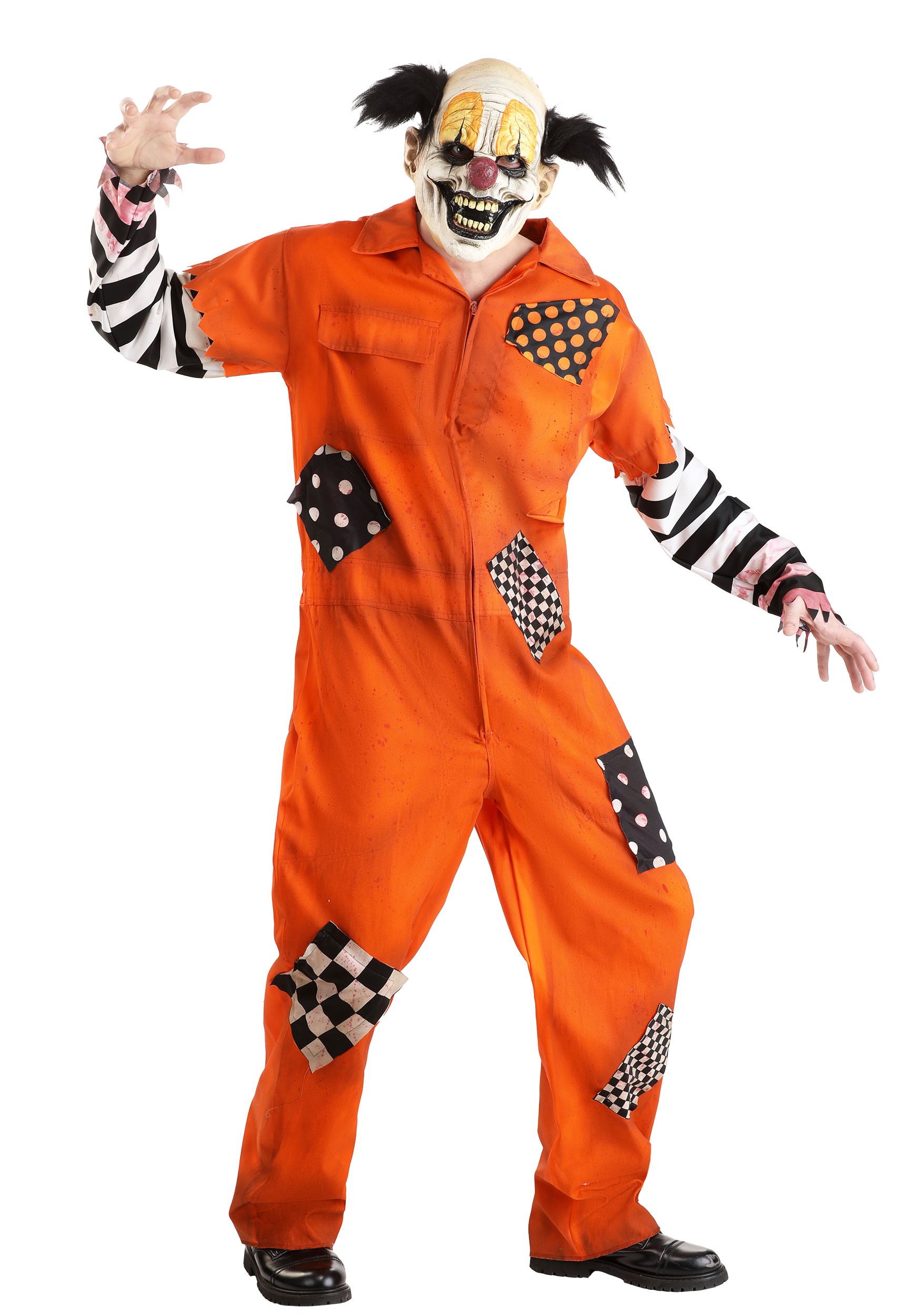 Premium Adult Jailbreak Clown Costume | Scary Clown Costumes