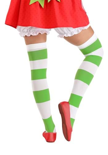 Adult Strawberry Shortcake Costume Thigh High Tights | Strawberry Shortcake Accessories