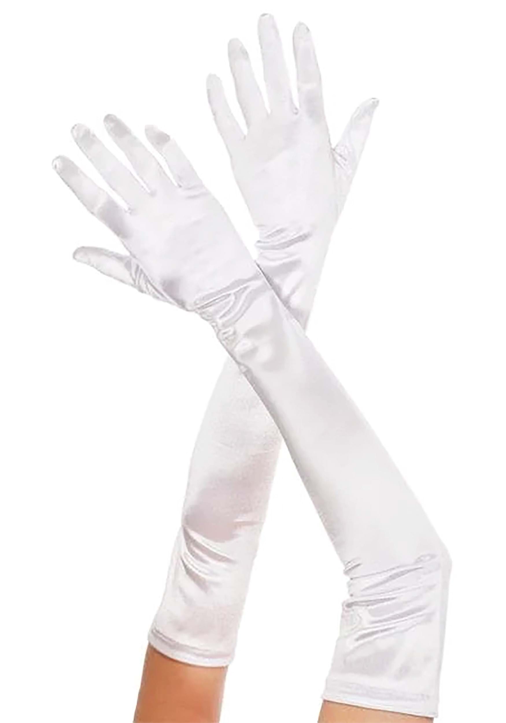 Roaring 20s Ladies White Gloves