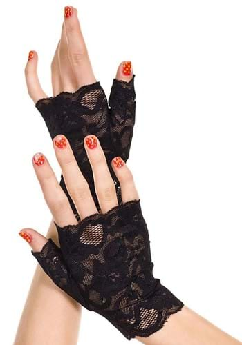 Black Lace Fingerless Gloves