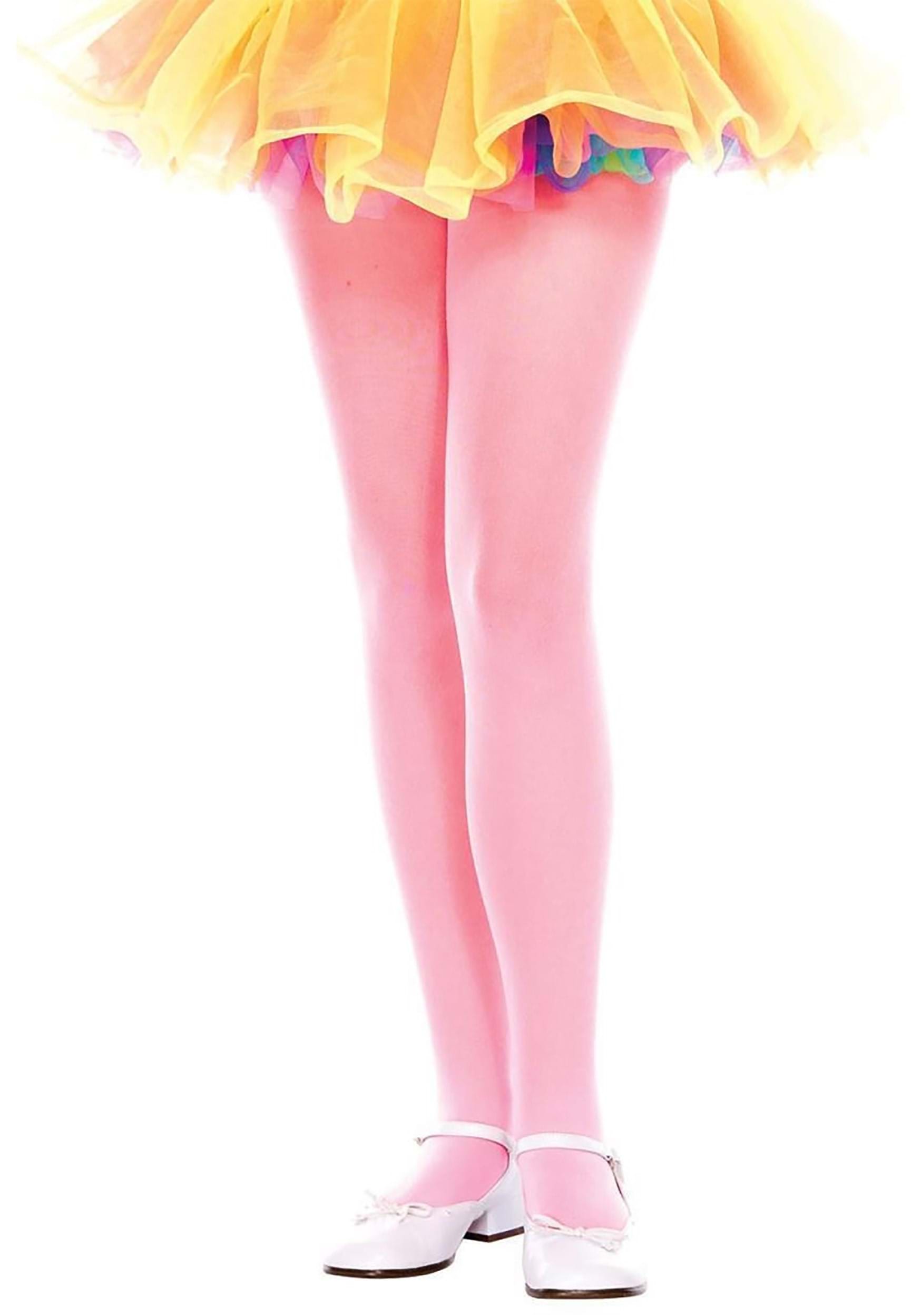 Kid's Light Pink Opaque Tights