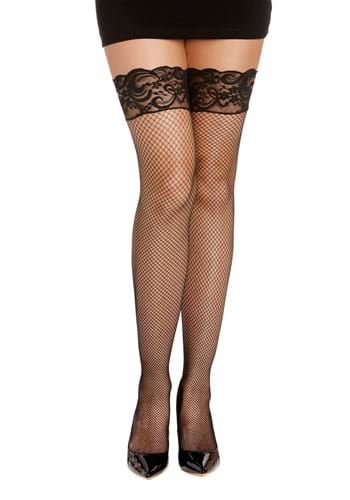 Women's Plus Size Nude Fishnet Pantyhose with Back Seam