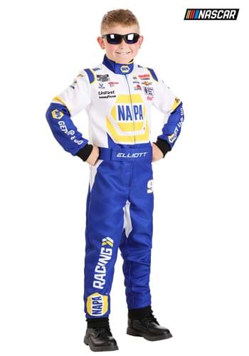 Kids Chase Elliott New NAPA Uniform NASCAR Costume