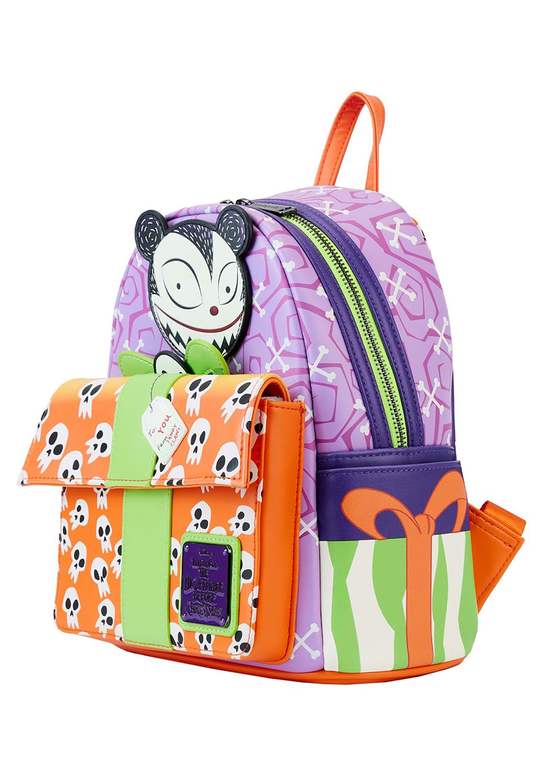 Disney Nightmare Before Christmas Scary Teddy Present Glow Loungefly Mini Backpack