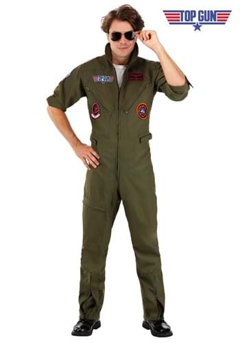 Men's Plus Size Top Gun Premium Flight Suit Costume | Top Gun Costumes