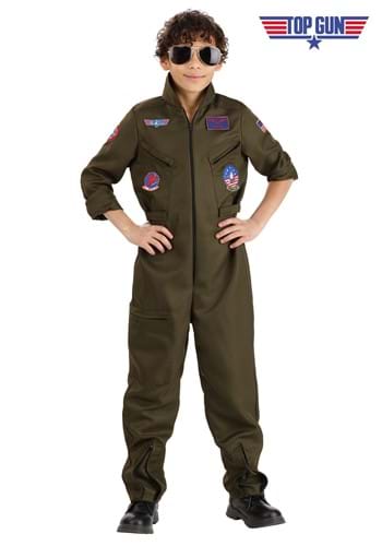 Kids Flight Suit Top Gun Costume