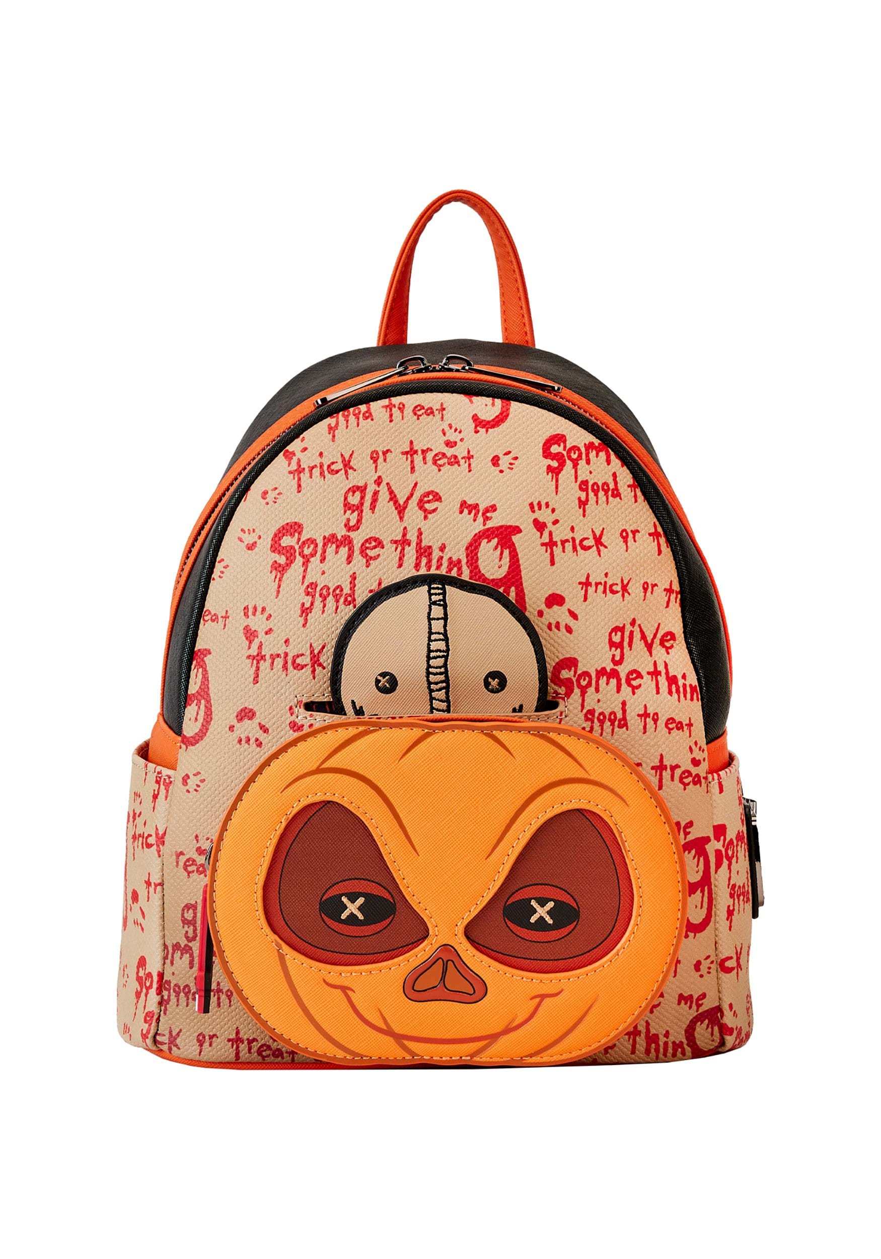 Loungefly Trick 'r Treat Sam Pumpkin Cosplay Mini Backpack | Halloween ...