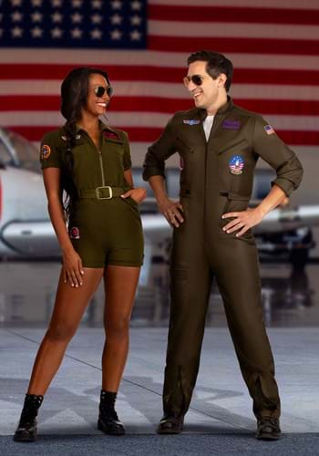 Top Gun Women's Flight Suit Romper Costume | Top Gun Costumes