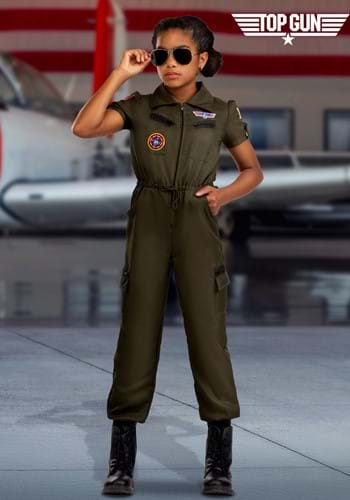 Girls Flight Suit Top Gun Costume