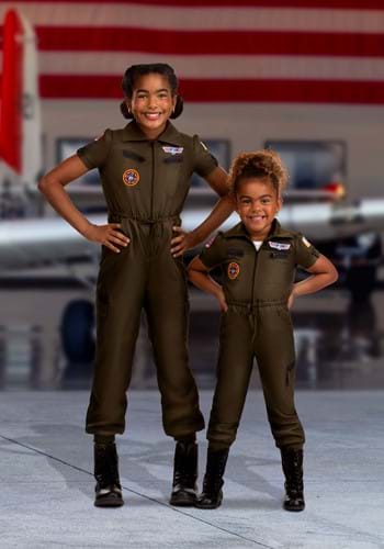 Flight Suit Top Gun Girl's Costume | Top Gun Costumes